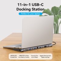 Vention 11 in 1 Multi-function USB-C to HDMI/VGA/USB-C Gen 1/USB 3.0×2/USB 2.0/RJ45/SD/TF/TRRS 3.5mm