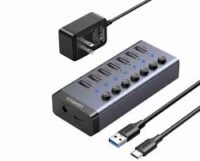 Ugreen 7-Port Powered USB 3.0 Hub UK Power adaptor