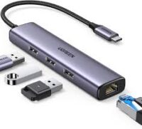 Ugreen CM475 USB-C to USB 3.0 Hub (3 Ports) + Gigabit Ethernet – UG-60600