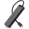 Vention 3-Port USB 3.0 Hub with Sound Card and Power Supply 0.15M Black