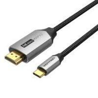 Vention Cotton Braided USB-C to HDMI Cable 1M Black Aluminum Alloy Type