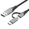 Vention USB 2.0 A Male to 2-in-1 Micro-B&USB