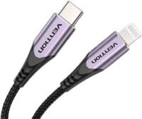 Vention USB 2.0 A Male to Lightning Male Cable Purple 1M Aluminum Alloy Type