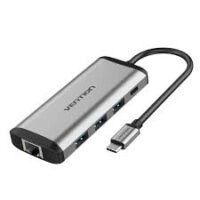 Vention USB 3.0 to USB3.0 (3 PORTS) + Gigabit Ethernet Aluminum Alloy Docking Station