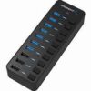 Vention USB B to USB 3.0 X7 HUB with individual Power switches And DC.5.5m power adapter