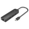 Vention USB-C to USB 3.0*3/RJ45/Micro-B HUB 0.15M Black ABS Type