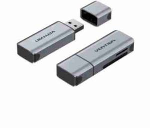 Vention 2-in-1 USB 3.0 A Card Reader(SD+TF) Gray Dual Drive Letter Aluminum Alloy Type