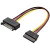 Vention SATA 15P Power Extension Cable 0.3M Black