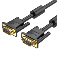 Vention VGA(3+6) Male to Male Cable with ferrite cores 1.5M Black