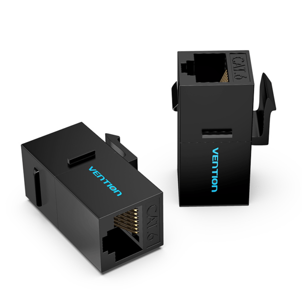 Vention Cat.6 UTP Keystone Jack Coupler 10 Pack Black