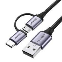 Ugreen 1m USB-A to Micro USB + USB Type-C Cable  UG- 30875