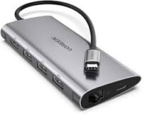 Ugreen 8-in-1 Multifunction Adapter, USB-C to USB-A 3.2, HDMI, 4K DP, PD port Converter UG- 35625