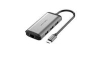 Vention 0.15m Metal type USB C Multi-function 8 in 1 Docking Station Type-C to HDMI,USB3.0, RJ45 - CNDHB