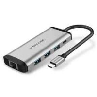 Vention 0.5m USB-C Multi-function 6 in 1  Docking Station, Type C TO HDMI,USB 3.0 RJ45 - CNCHB