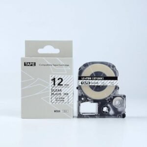 Epson SS-12KW Label Tape 12mm x 8m Black on White