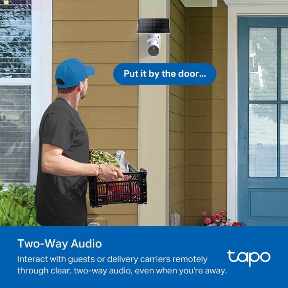 Tapo C410 Solar Security Camera Kit Outdoor Wireless CCTV with Night Vision two way audio