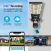 V380 Solar Street Light with Camera Dual Lens 24-7 recording