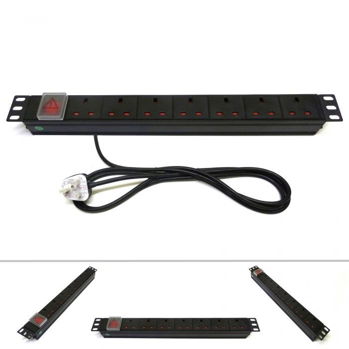 7-Way 1U Horizontal Power Distribution Unit (PDU)