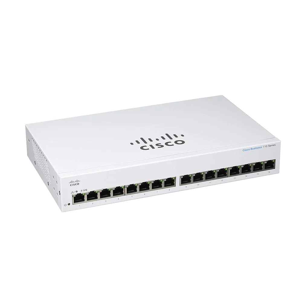 Cisco Business Unmanaged 16 Port Gigabit Switch – CBS110-16T-UK.