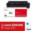 Canon Genuine Toner, Cartridge 055 Cyan page yield 2100 