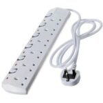 JSB 6 Way Extension 10M with Surge Protector
