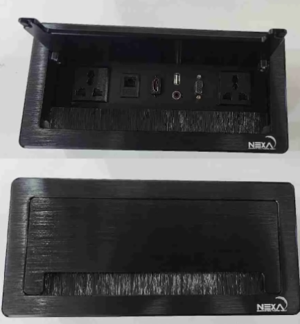 Multifunction Flip-Up Socket both Silver & Black - Image 3