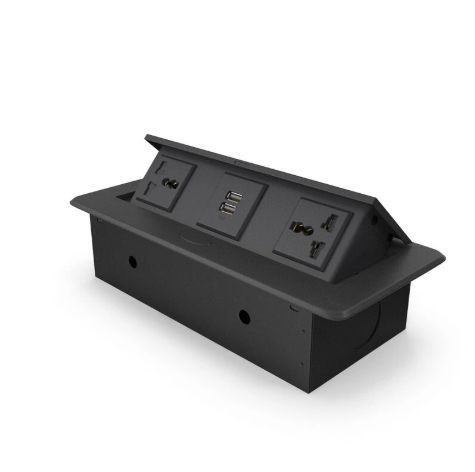 Multifunction Flip-Up Socket both Silver & Black - Image 4