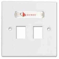 Siemon Cat6A Dual Faceplate complete with Modules