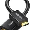 Ugreen Mini HDMI Male to HDMI Female Adapter Cable 22cm - UG- 20137