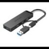 Vention 0.15m 4-Port USB 3.0 Hub with USB-C & USB 3.0 - CHTBB