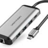 Vention 0.15m USB-C Multi-function 5 in 1  Docking Station Type-C to HDMI,USB3.0,PD Converter   - CNBHB