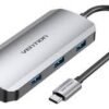Vention 0.15m USB C Multi-function 8 in 1 Docking Station to HDMI,USB3.0,RJ45 100W - TOKHB