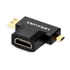 Vention 2 in 1 Mini HDMI and Micro HDMI Male to HDMI Female Adapter - AGFBO