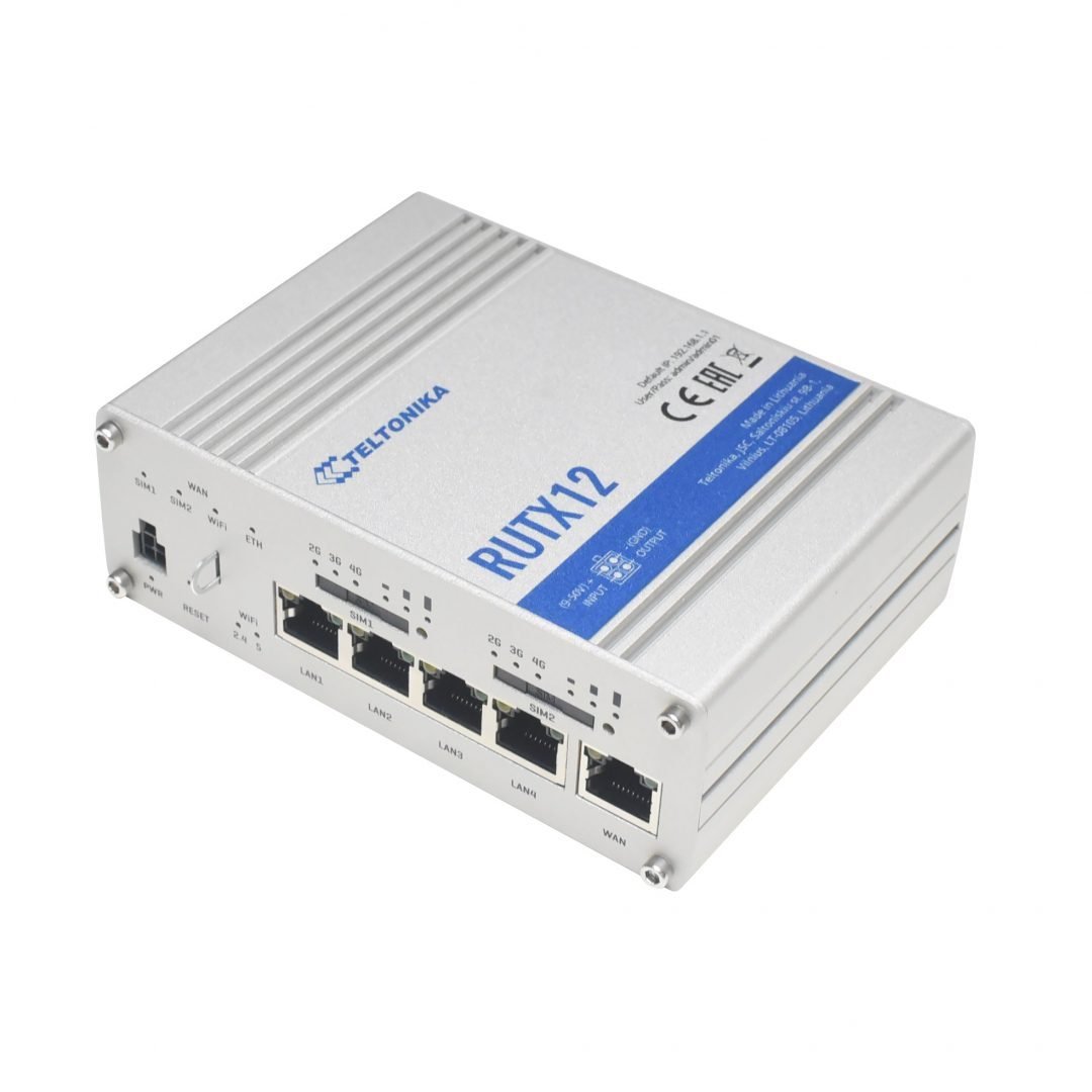 Teltonika RUTX12 Dual LTE Cat6 Industrial Cellular Router